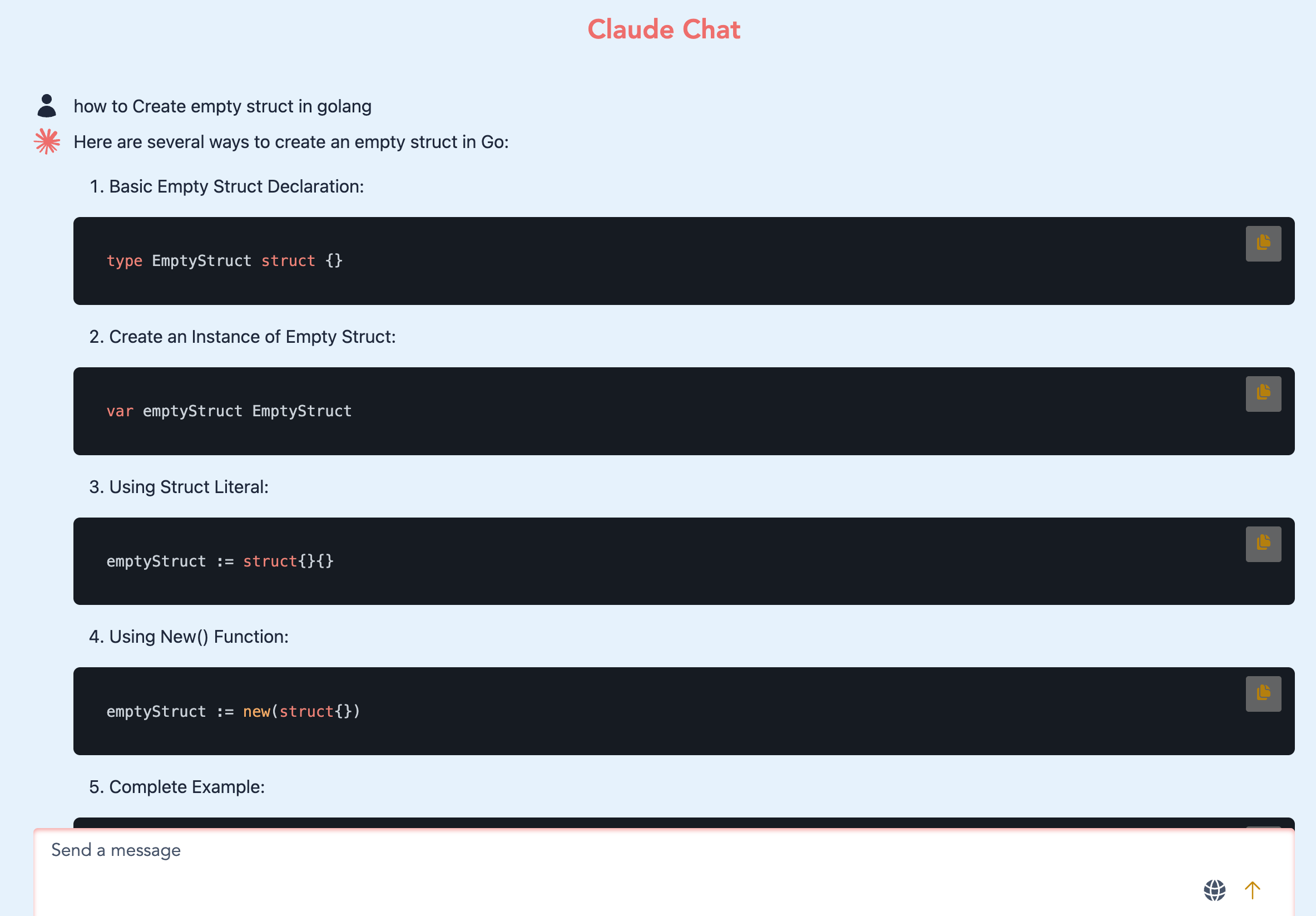 Claude ChatScreenshot
