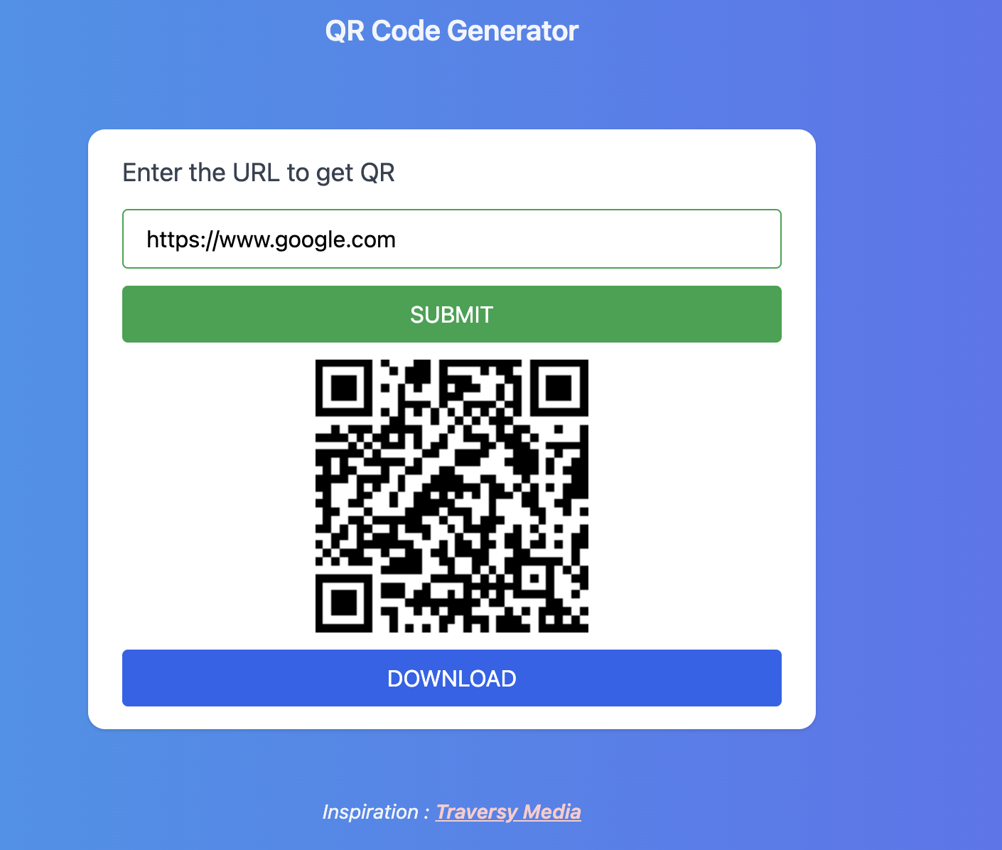 Vue QRCode GeneratorScreenshot