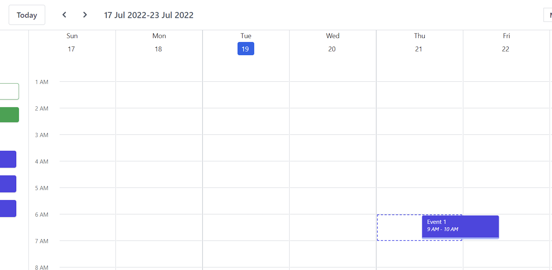 React FullCalendar EventsScreenshot