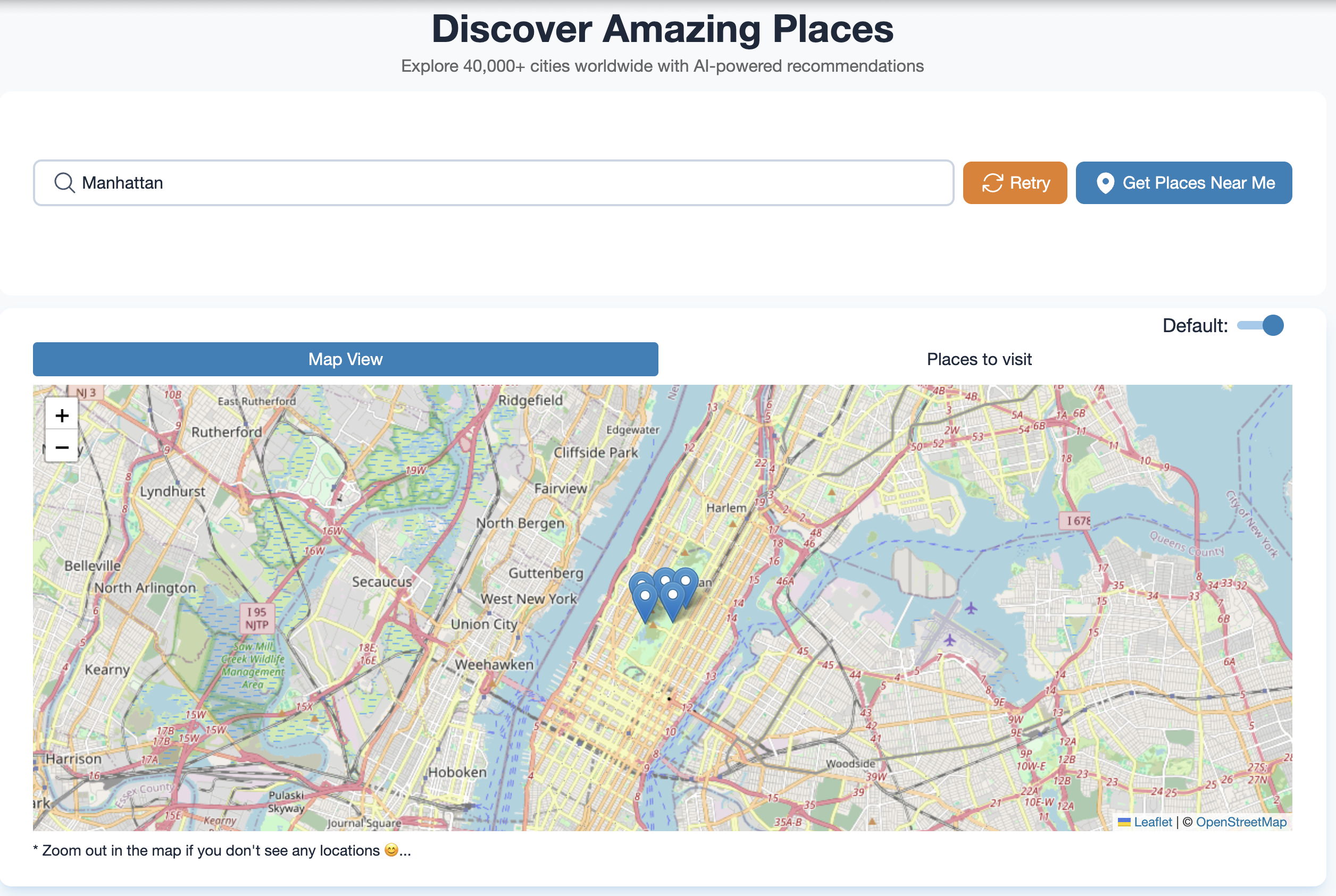 Global Destination SuggesterScreenshot